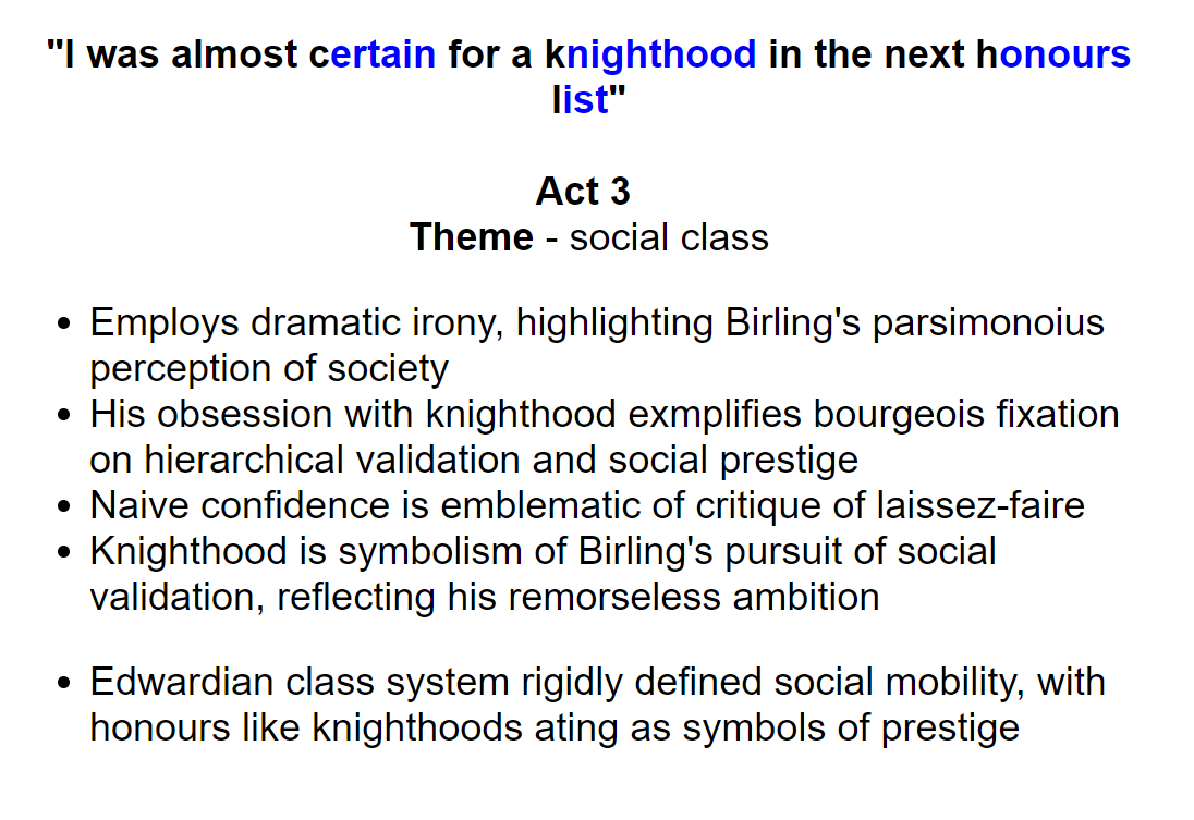 GCSE English Inspector Calls