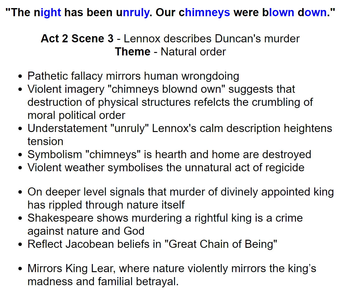 GCSE English Macbeth